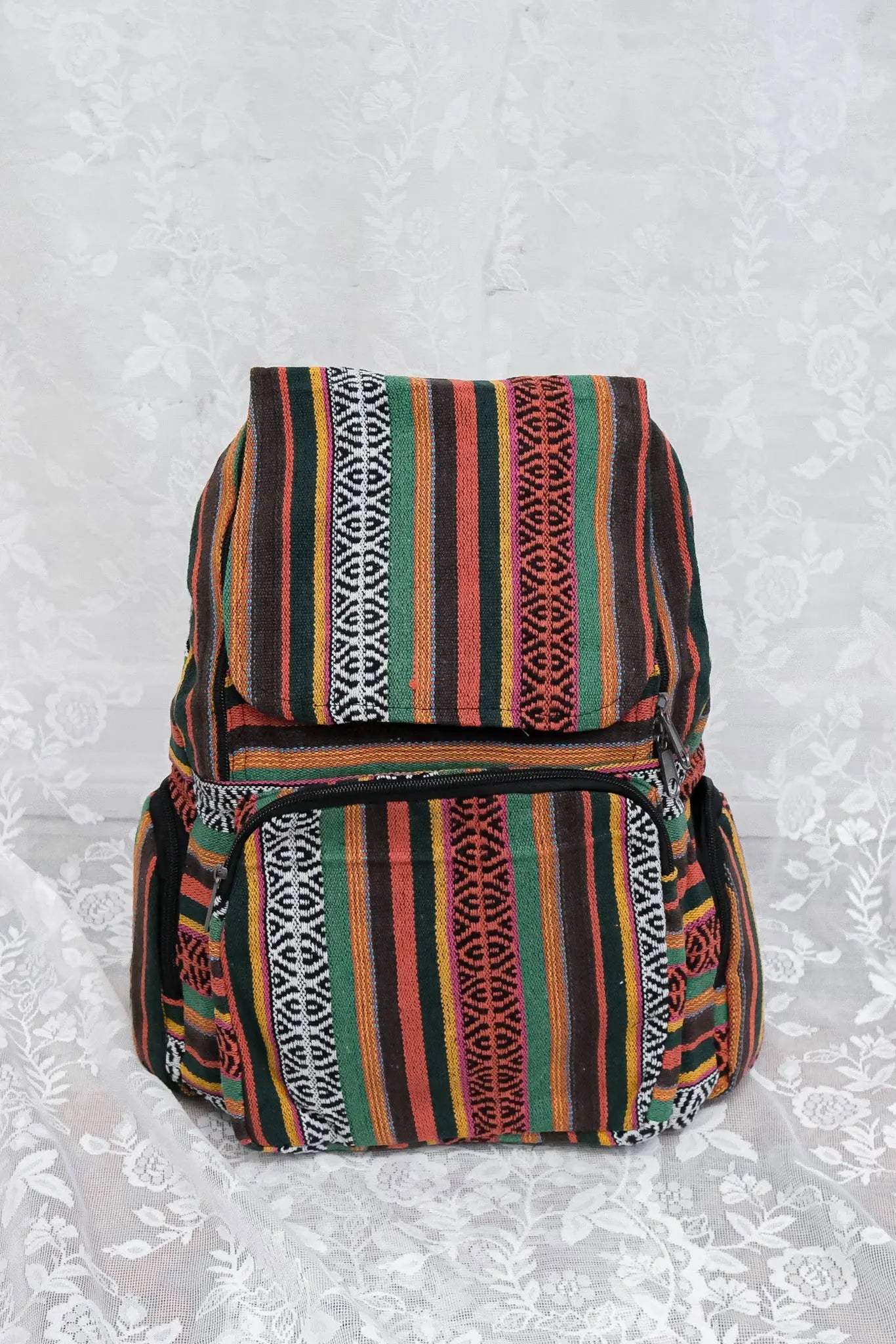JHOLA︱Sac à dos en coton brodé à la main