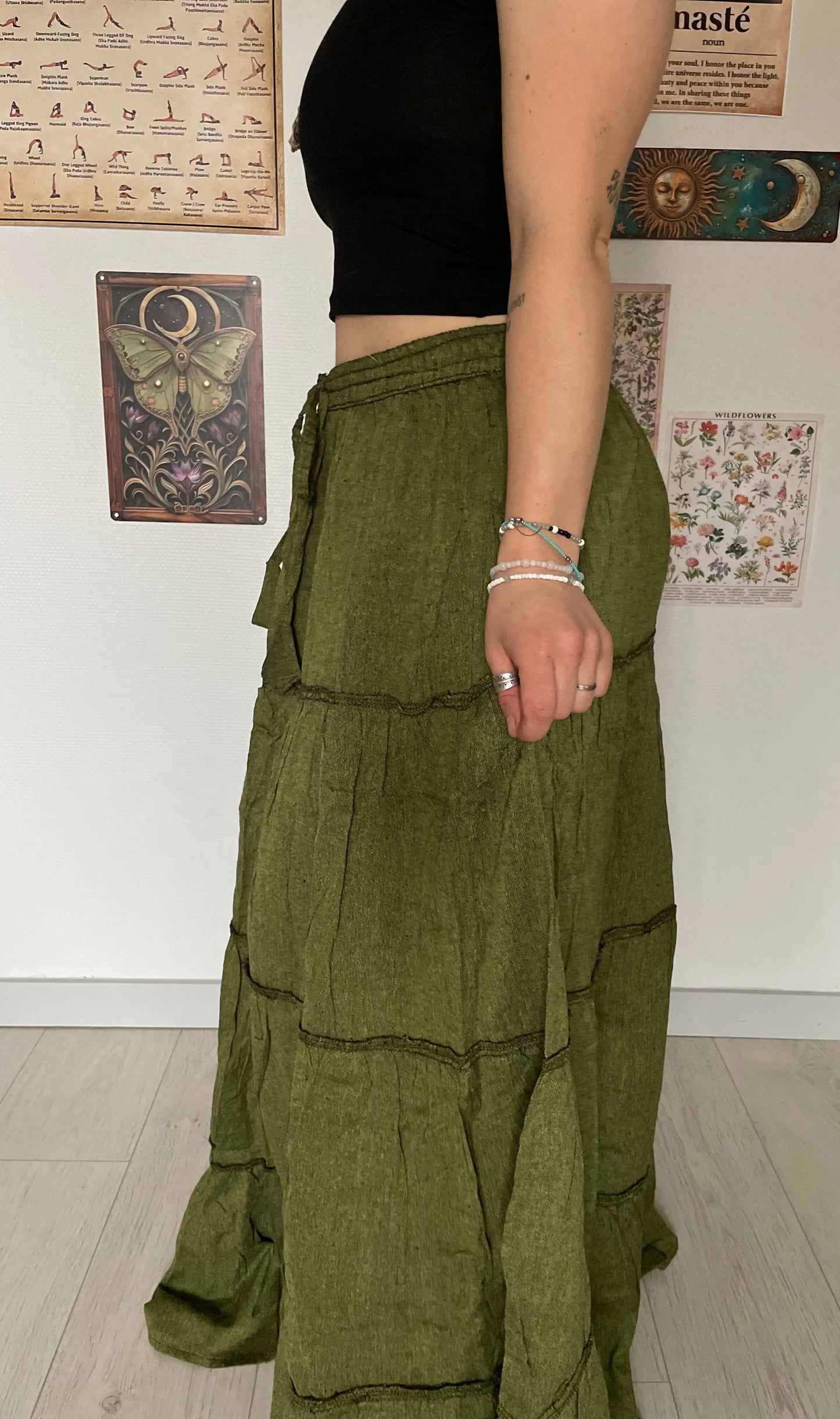 SKARTA︱ Jupe bohème fluide à plusieurs niveaux en coton