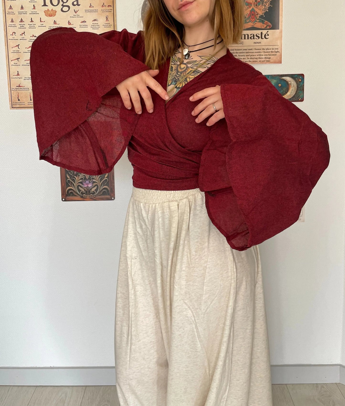 RHATA︱Haut portefeuille solide en coton et bambou