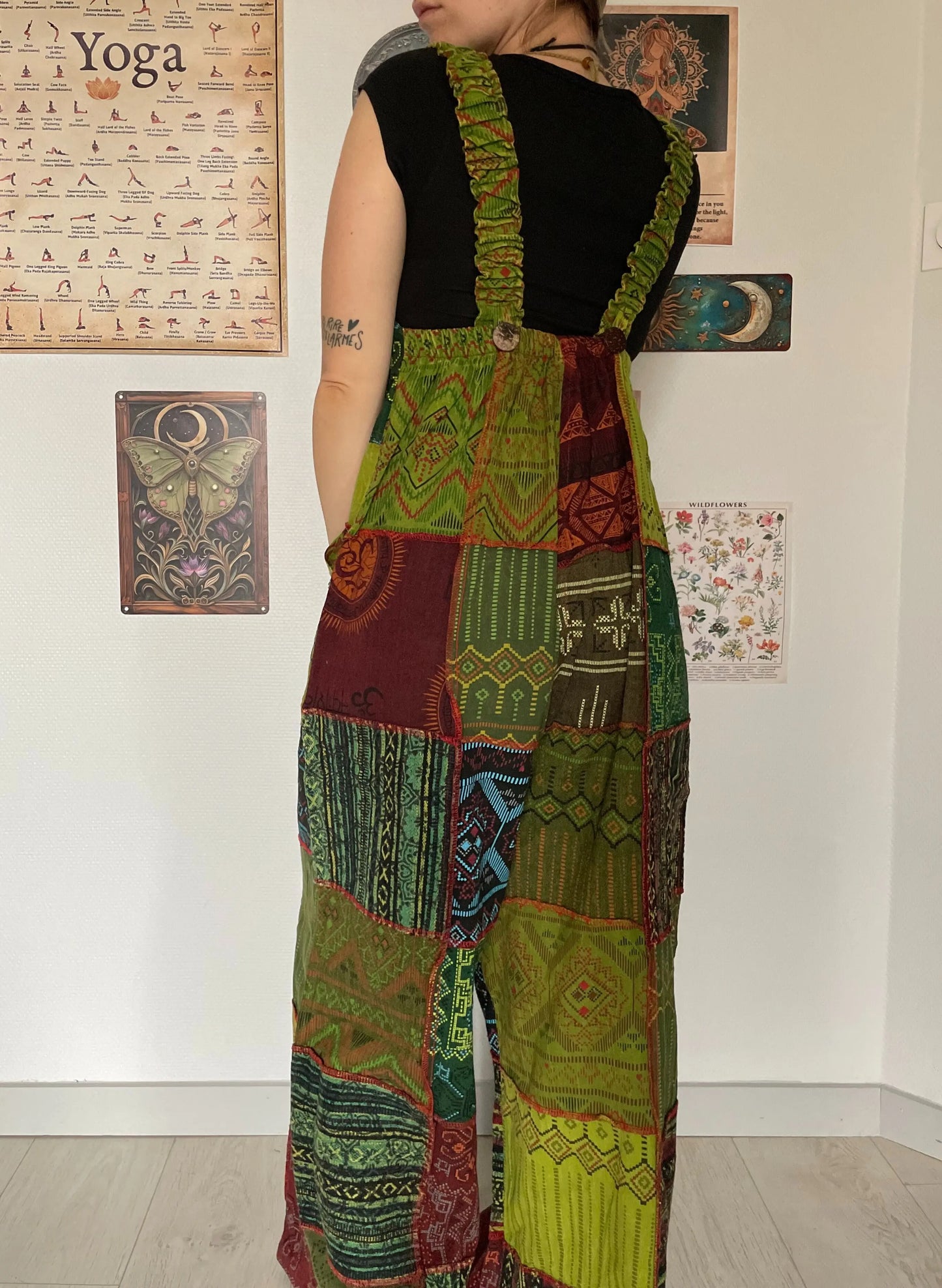 HUNCHA︱Salopette patchwork en coton