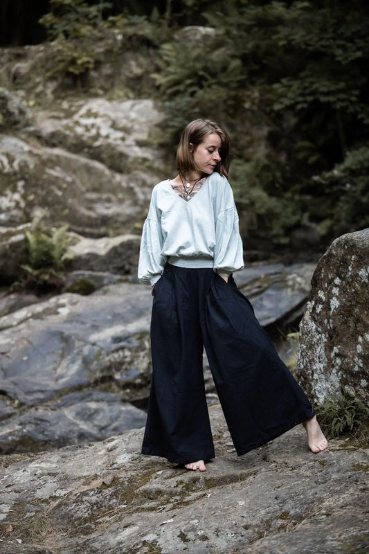 DENPASAR︱Pantalon Palazzo Noir Mode éthique