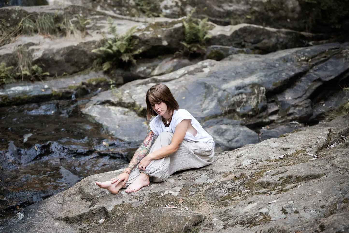 KALINKO︱Pantalon Bouffant Epais Chanvre