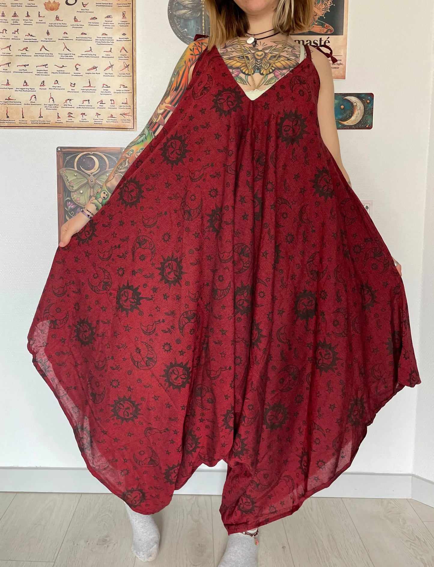 SANGA ︱Combinaison bohème à imprimé céleste