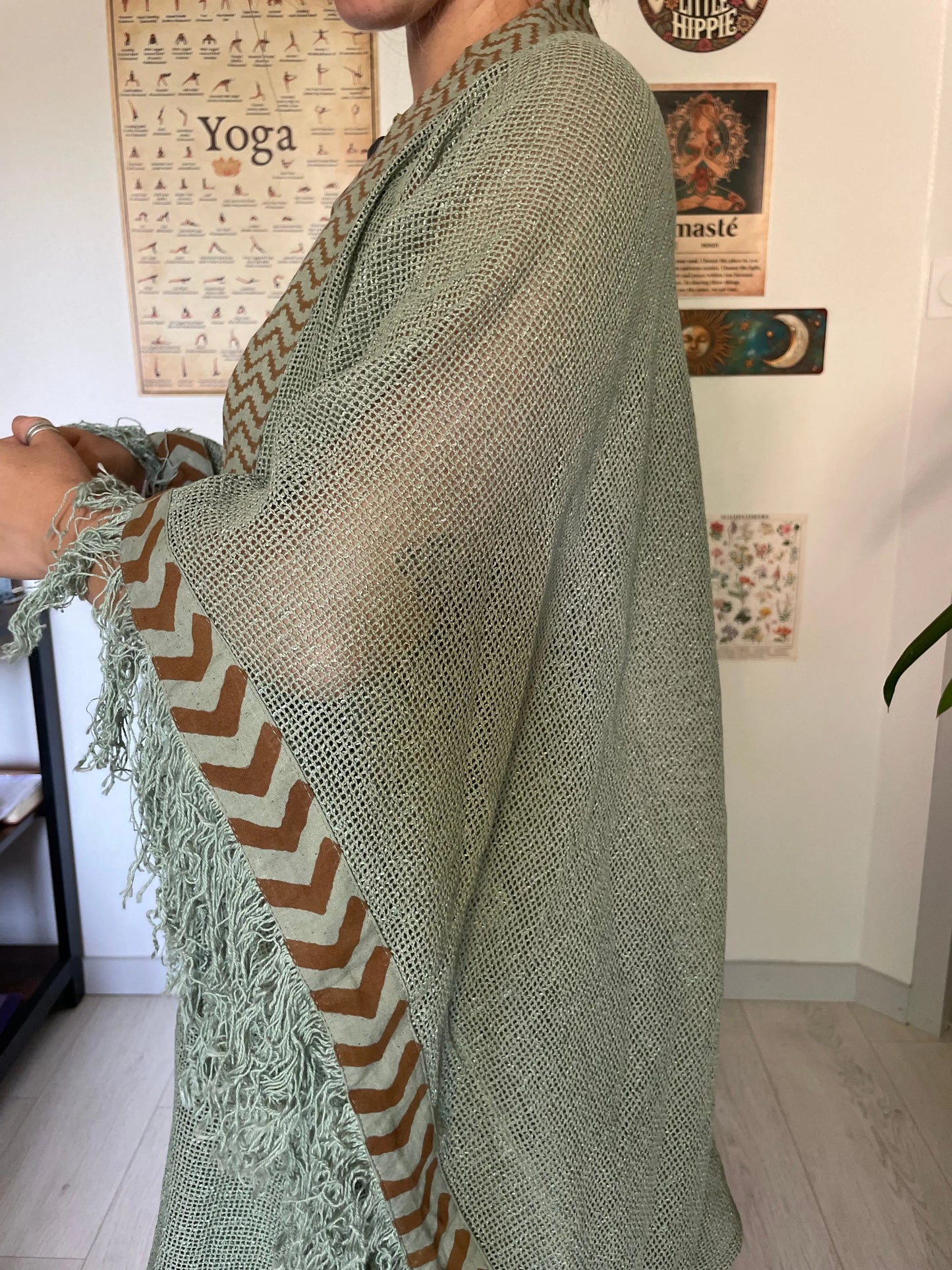 Kimono à franges 100% coton Yogiâme