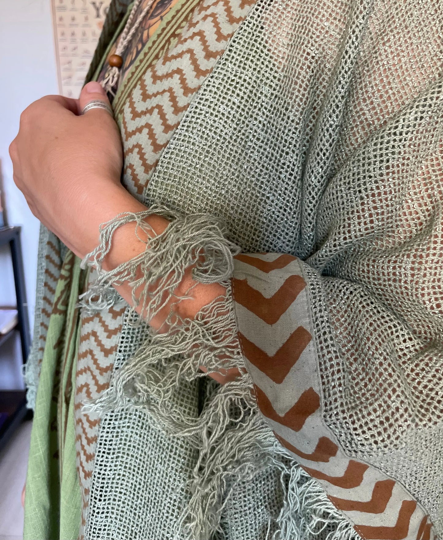 Kimono à franges 100% coton Yogiâme