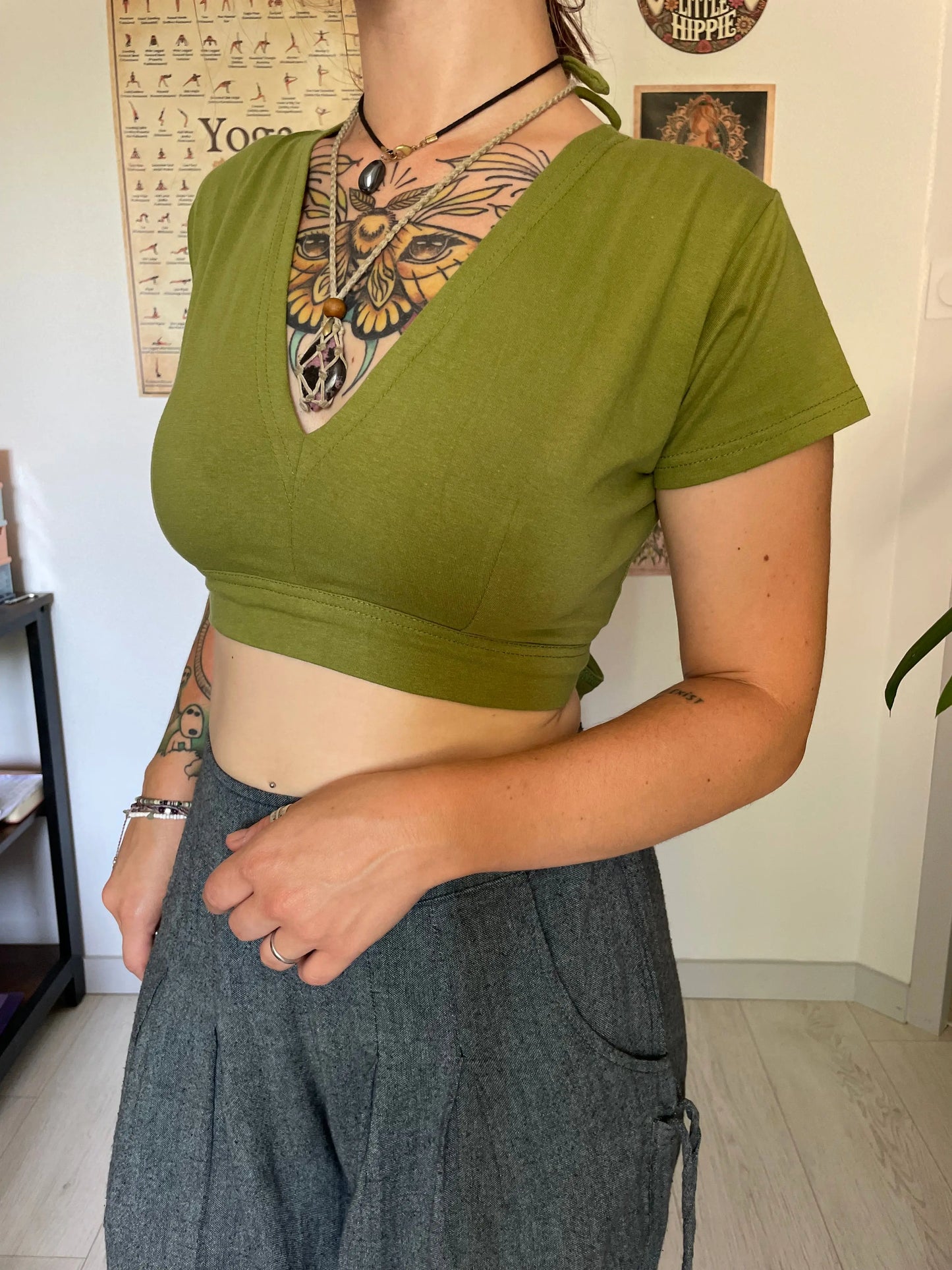 Crop top ajustable en coton LITA Yogiâme