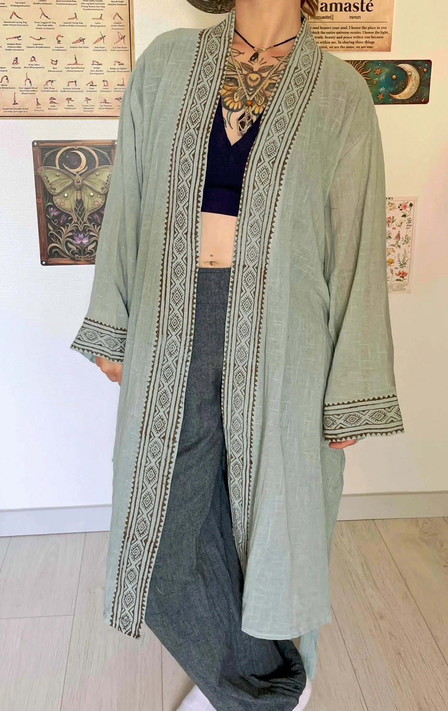 Kimono mi long 100% Coton Yogiâme