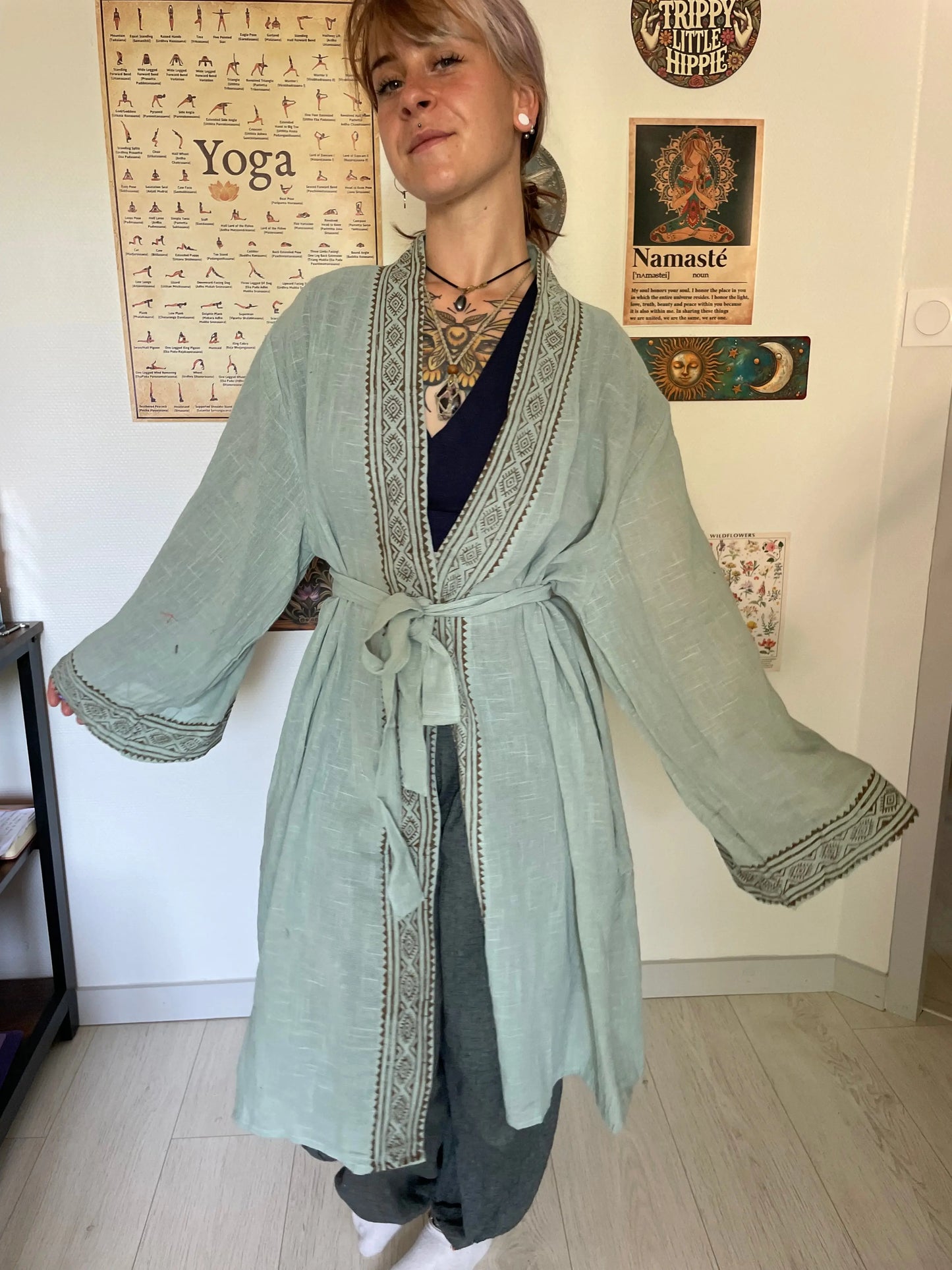 Kimono mi long 100% Coton Yogiâme
