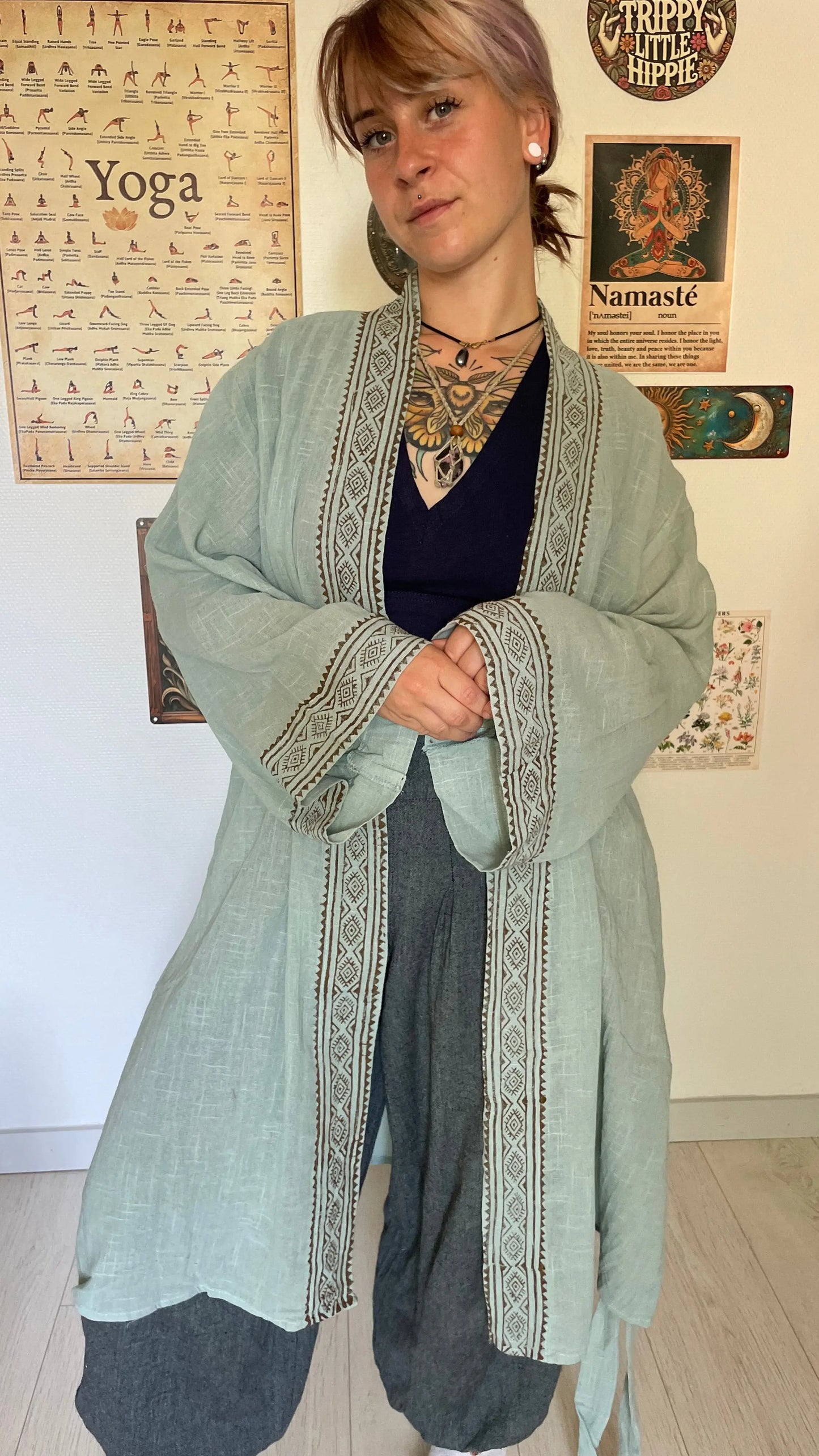 Kimono mi long 100% Coton Yogiâme