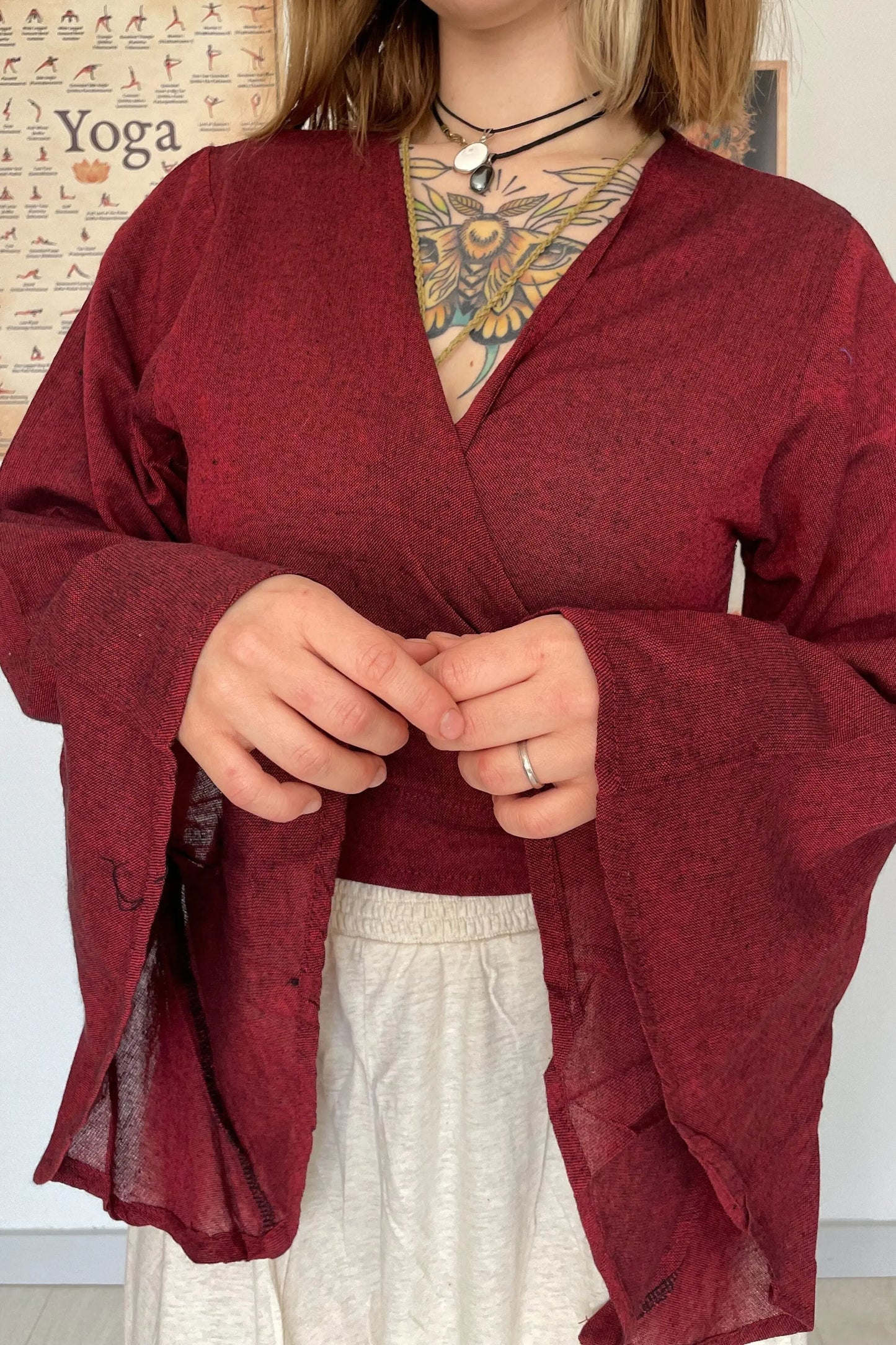 RHATA︱Haut portefeuille solide en coton et bambou