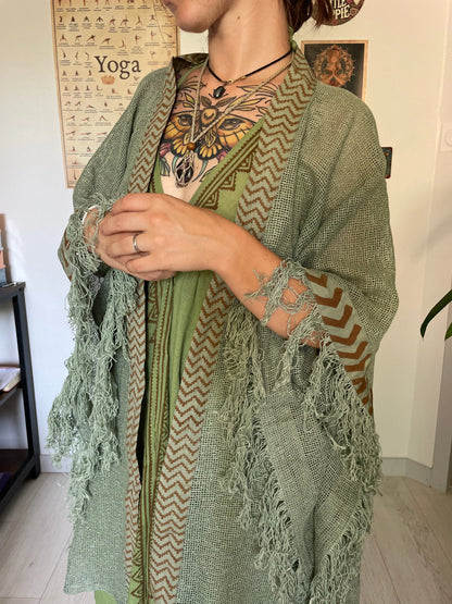 Kimono à franges 100% coton Yogiâme
